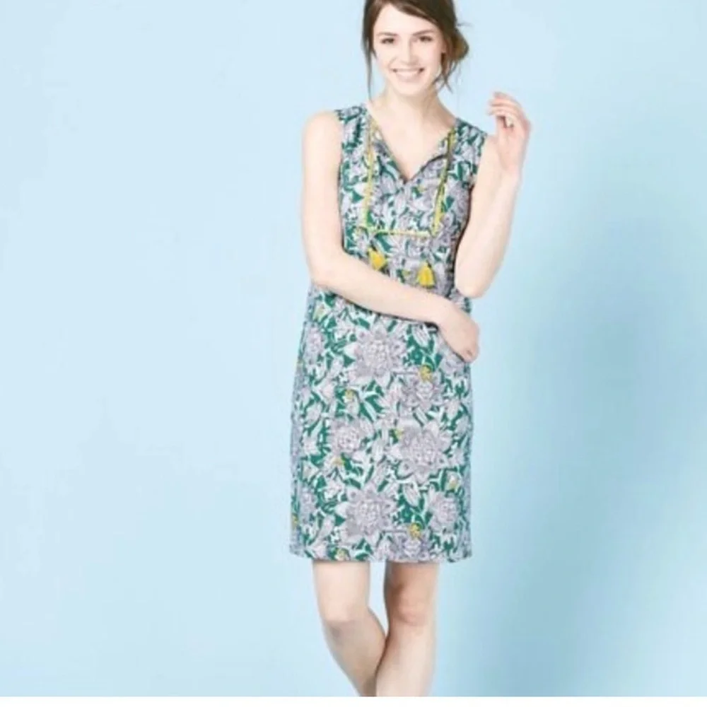 Boden | Dresses | Boden Lana Green Floral Shift Dress Size 8 | Poshmark
